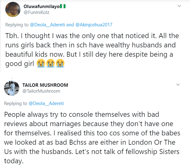 “God when? all my colleagues who were distributing p*ssy around are married" – Lady laments