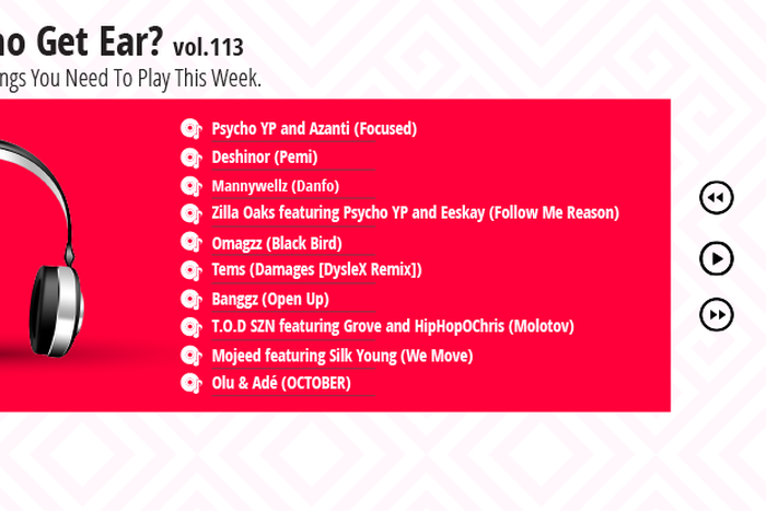 Who Get Ear Vol. 113: Here are the 10 Nigerian songs you need to play this week. (Pulse Nigeria)