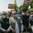 Pakistani President Arif Alvi led a rally in solidarity with the people of Indian-administered Kashmir in Islamabad