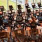 Members return to World Class Laugar, one of Iceland's biggest gyms, after the goverment lifted more coronavirus restrictions on Monday