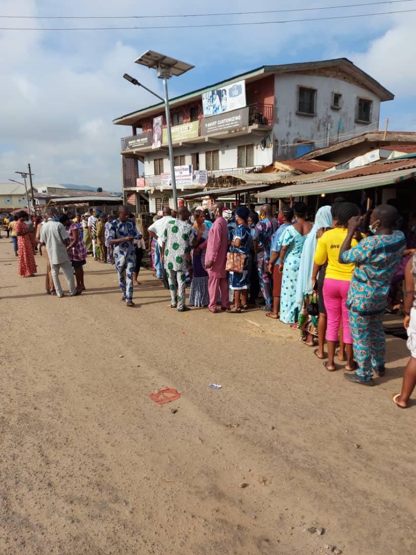 A queue of electorate ready to vote. (Pulse)
