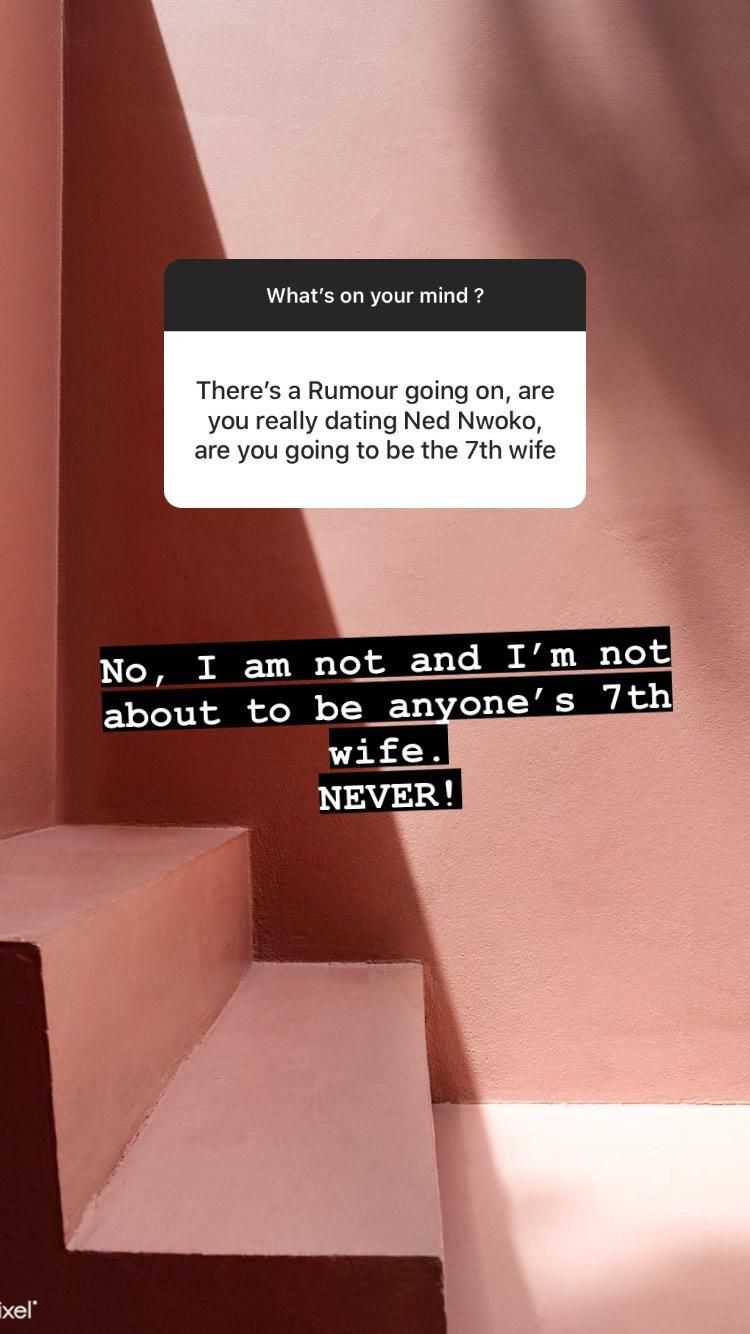 Chika Ike says she will never be the 7th wife to any man. [Instagram/ChikaIke]