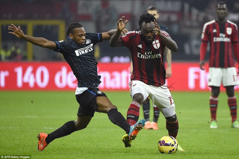 Joel Obi and Micheal Essien (AFP/Getty Images)