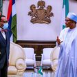 President Muhammadu Buhari and AfDB President Akinwumi Adesina. [Twitter@BashirAhmaad]