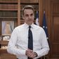 Greek Prime Minister Kyriakos Mitsotakis addresses the nation in March 2020 on the coronavirus pandemic