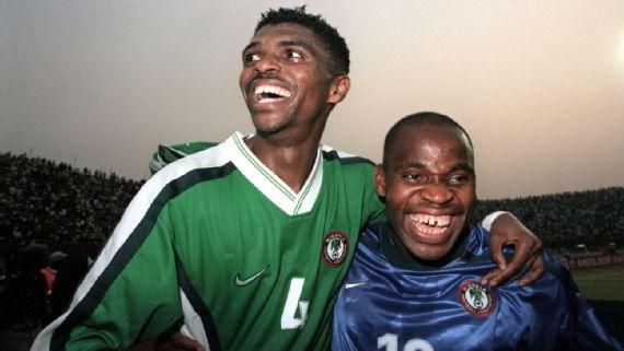 Kanu Nwankwo and Ndubuisi Egbo (Matthew Ashton/EMPICS via Getty Images)