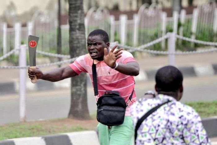 Alleged anti-EndSARS thug in Lagos