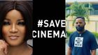 Omotola Jalade Ekeinde, Falz joined the online protest against the closure of cinemas in Nigeria [Instagram/ @realomosexy @falzthebahdguy]