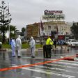 Tunisian forensic police investigate the site of an attack on Tunisian National Guard officers on September 6, 2020, in Sousse, south of the capital Tunis