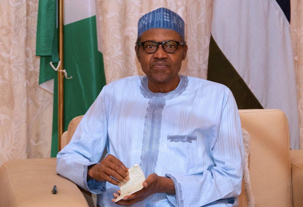 President Muhammadu Buhari receiving briefings from the Presidential Task Force on COVID-19. [Twitter/@BashirAhmaad]