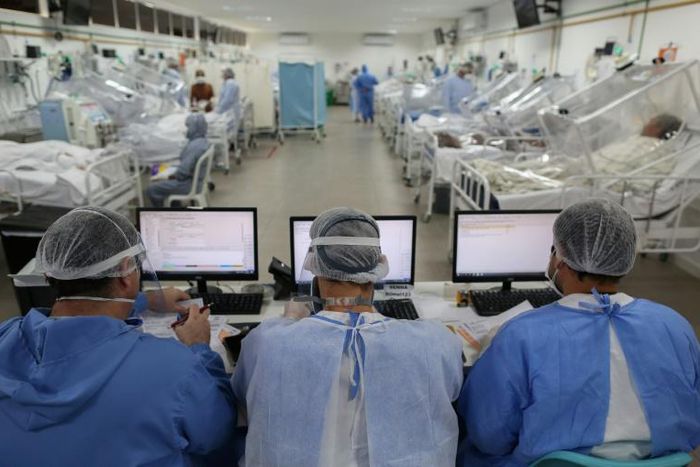 The intensive care unit for coronavirus patients in the Gilberto Novaes Hospital in Manaus, Brazil, on May 20, 2020