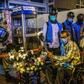 This picture shows a vigil held outside Hong Kong's Prince Edward on 31 May