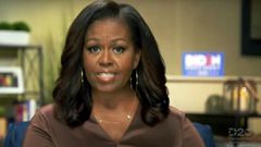 Former first lady Michelle Obama said "Donald Trump is the wrong president for our country"