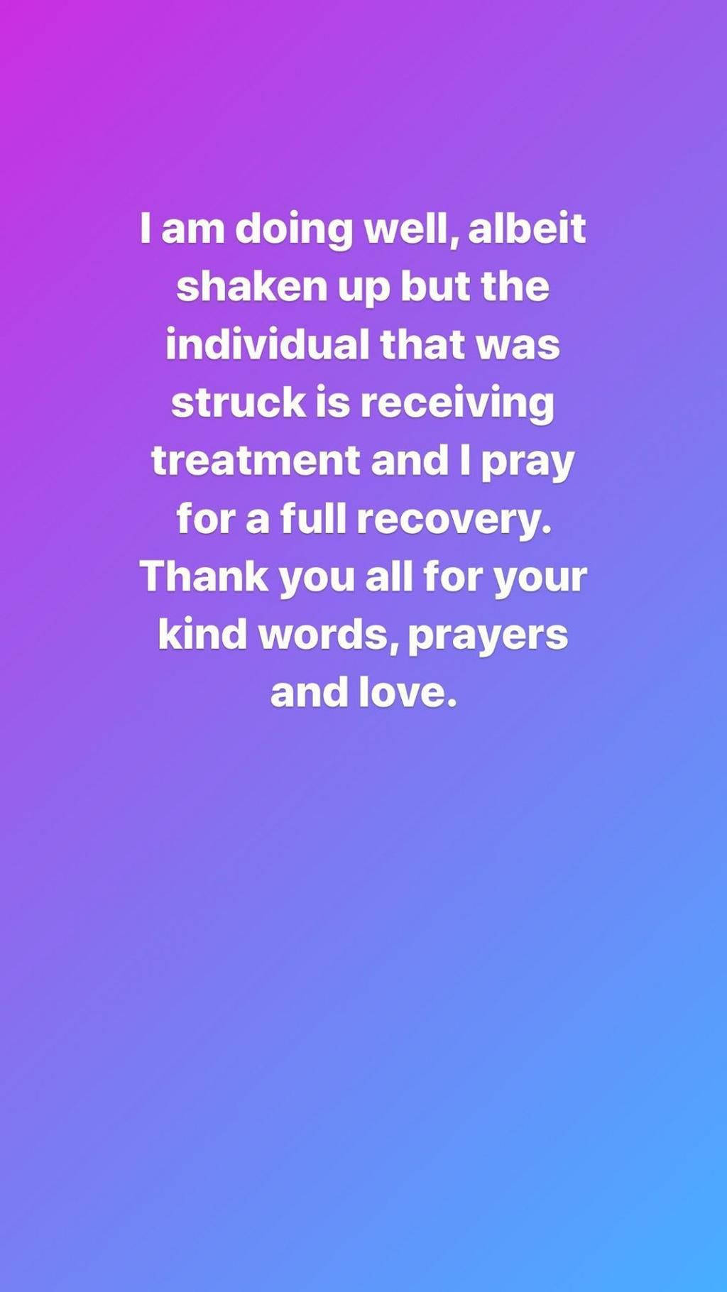 She says the victim is presently receiving treatment at the hospital [Instagram/CeecOfficial]