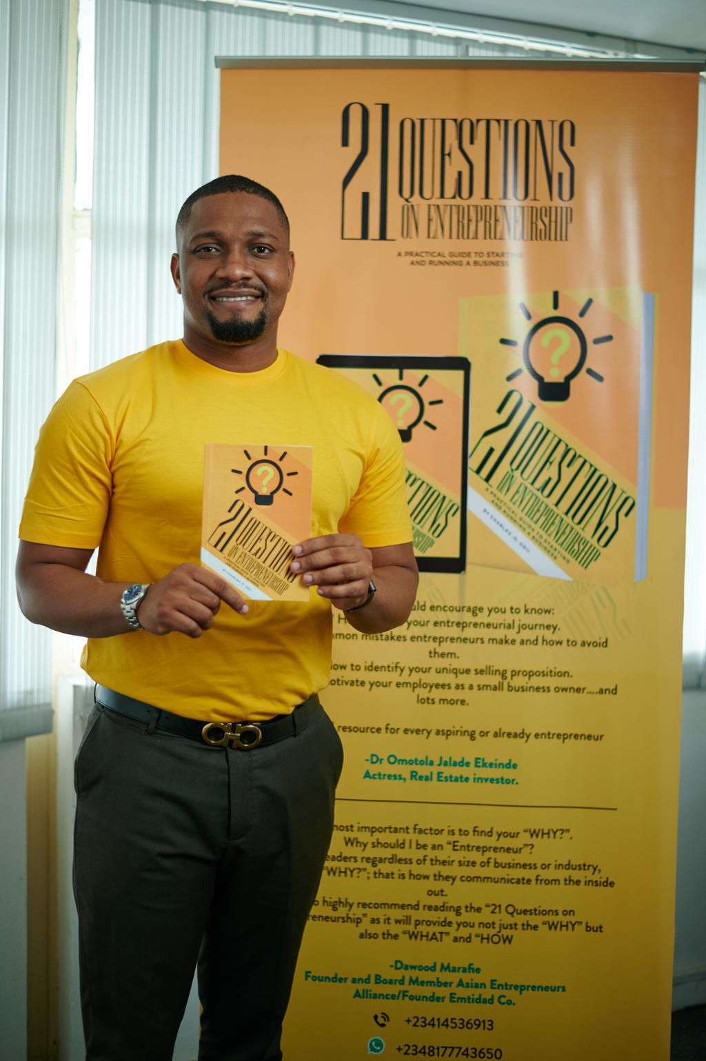 Charles Odii releases his new book – 21 Questions on entrepreneurship