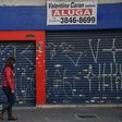 A shuttered storefront in Sao Paulo, Brazil, where small businesses have been ravaged by the coronavirus pandemic