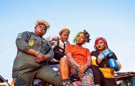 Eniola Badmus, Funke Akindele-Bello, Chioma Chukwuka & Bimbo Thomas in 'Omo Ghetto' (The Saga) movie [Instagram/@omoghettothesaga]
