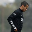 Spain midfielder Thiago Alcantara arrives for training on Friday as Bayern Munich hold their first team session to prepare for the new Bundesliga season.