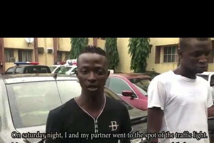 Robbery suspects confess to strangling and pick pocketing in Lagos (Twitter @PoliceNGLagos)