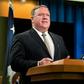 US Secretary of State Mike Pompeo defnds the administration's stance on Russia at a news conference