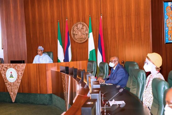 President Muhammadu Buhari welcomes UN Chief's commendation on security and [Twitter/@NigeriaGov]