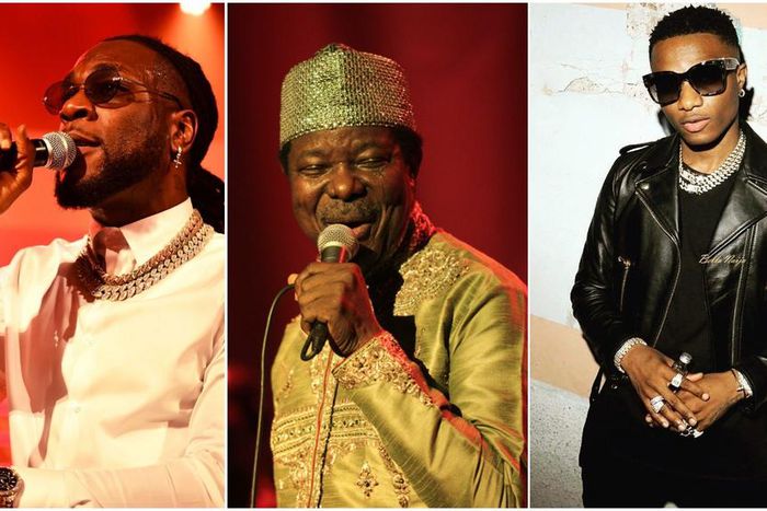 Burna Boy, Wizkid, King Sunny Ade and the top 5 Nigerian peak positions on the Billboard 200. (Afropop/Pinterest/Tooxclusive)