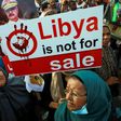 Haftar supporters protested in Benghazi earlier this month against Turkey's involvement in Libya