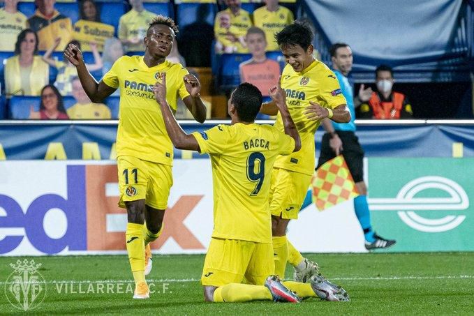 Samuel Chukwueze and Carlos Bacca (Twitter/ Villarreal)