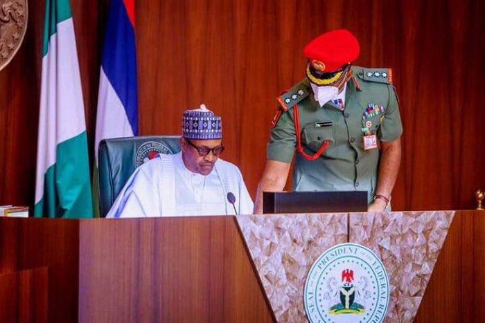 President Muhammadu Buhari. [Twitter/@raufaregbesola]