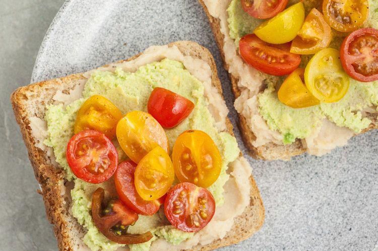 white bean avocado toast