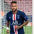 Brazilian forward Neymar is shown during the UEFA Champions League final between Paris Saint-Germain and Bayern Munich on August 23, 2020