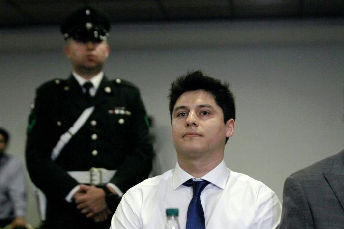 Chilean Nicolas Zepeda, pictured at an extradition hearing in Santiago March 5, 2020, has been ordered sent back to France to face trial for the alleged murder of a Japanese student