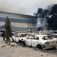Television Continental head office in the Ketu area of Lagos was burnt down by angry mob on Wednesday, October 21, 2020. (Premium Times)