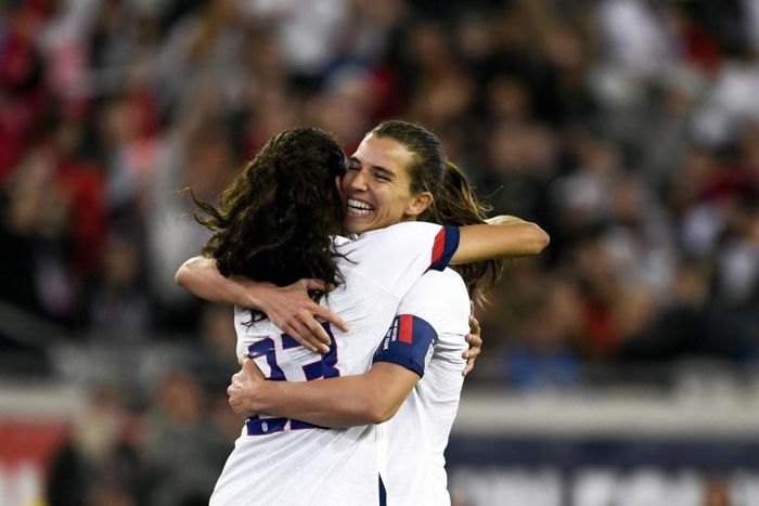 Manchester United women's team have signed US internationals Christen Press (left) and Tobin Heath