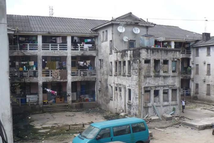 Obalende Barrack looks serene but the blocks of building in the barrack are on the verge of collapse (Premium Times)