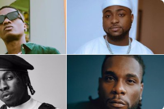 Here are Twitter reactions as Nigerians compare Wizkid, Davido, Runtown and Burna Boy and shade each other. (Twitter/ArnoldisBuoyant)