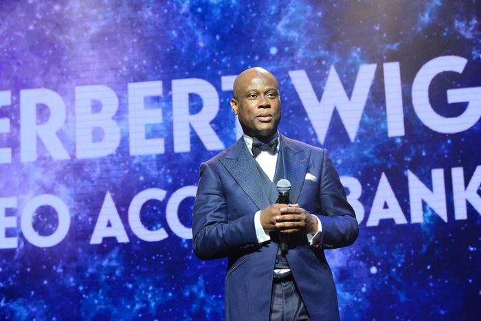Herbert Wigwe, CEO, Access Bank Plc during the unveiling of the bank's new brand