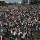 Belarus: drone footage of anti-government rally in capital Minsk