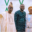 From Right: Head of Service in Oyo State, Mrs Amidat Agboola, her son, Ayobami Agboola known as Dondejoko on Twitter and his father, Hosea Agboola, who the current Chairman of Governor Seyi Makinde’s advisory committee.
