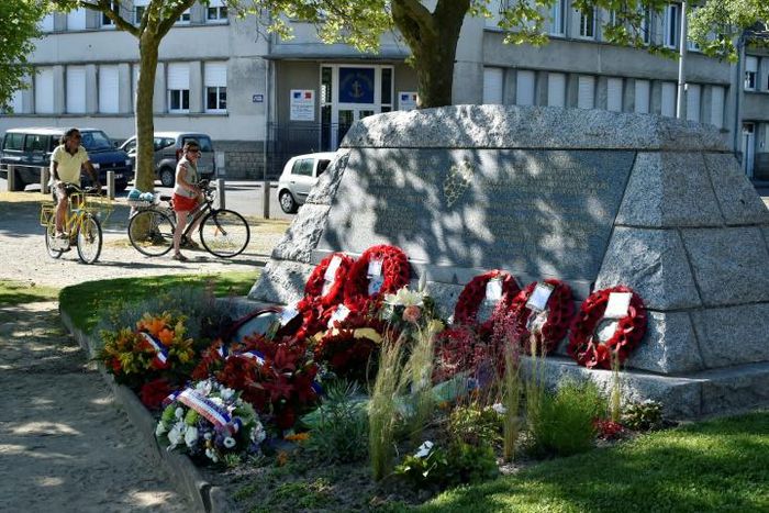 A memorial for victims of the Lancastria shipwreck in Saint-Nazaire