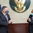 Pompeo greets Hamdok in Khartoum on Tuesday