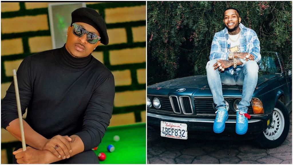 The rapper who has become famous for his IG live videos made a special announcement where he gave the Nigerian actor the warning. [Instagram/ToryLanez] [Instagram/IKOgbonna]