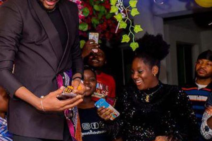 Music icon 2Baba Idibia and his daughter, Olivia at his 45th birthday party [Instagram/AnnieIdibia]
