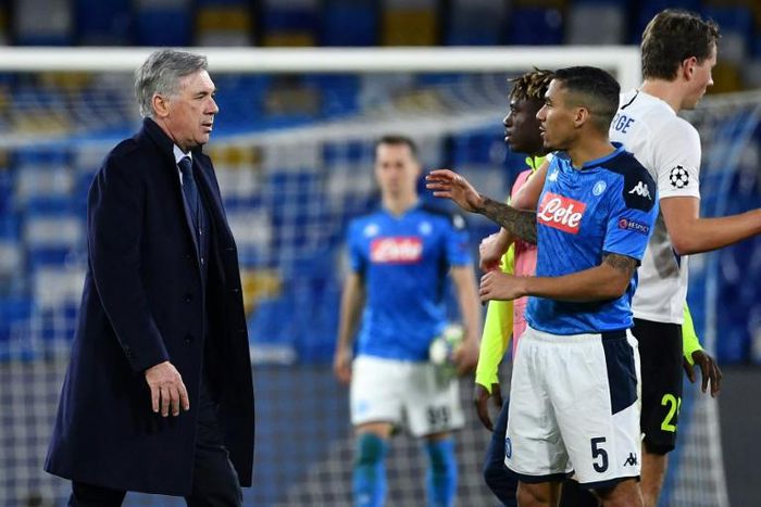 Carlo Ancelotti (left) and Allan (right)have been reunited at Everton