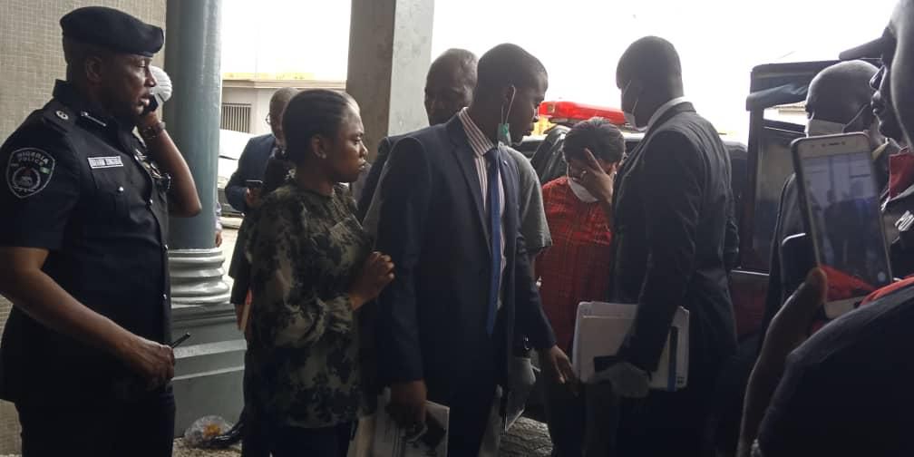 Photos from the arraignment of Funke Akindele and husband, JJC Skillz