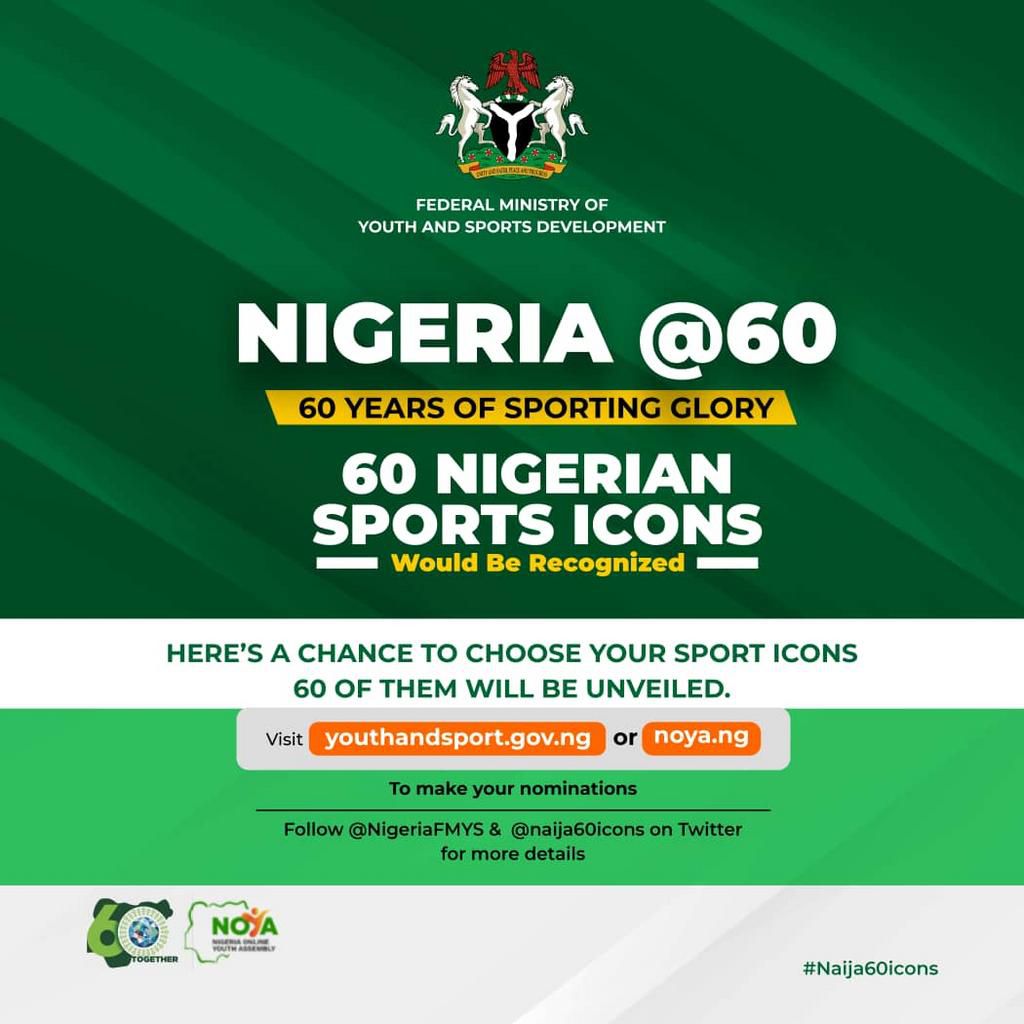 Nigeria @60: Sixty years of sporting glory Nigeria - 60 sports icon