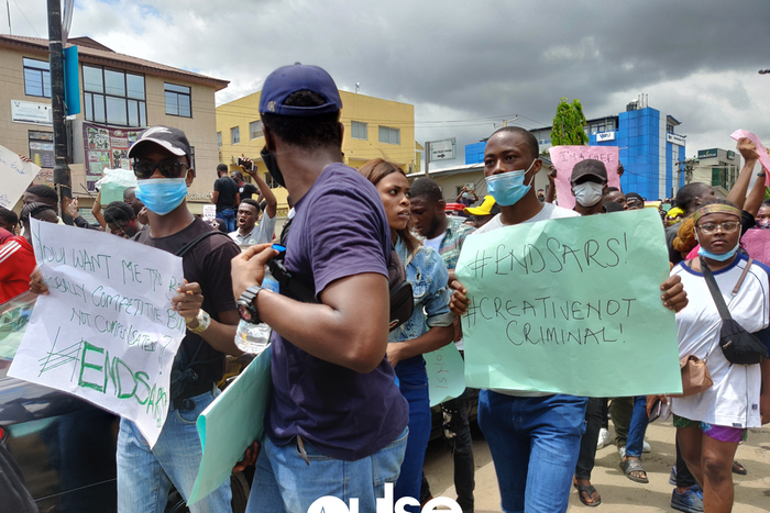#EndSARS protesters in Lagos
