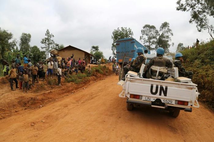 In a photograph taken in March, the UN mission patrols in Ituri province