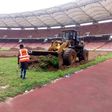 Renovation work commences at Moshood Abiola Stadium.