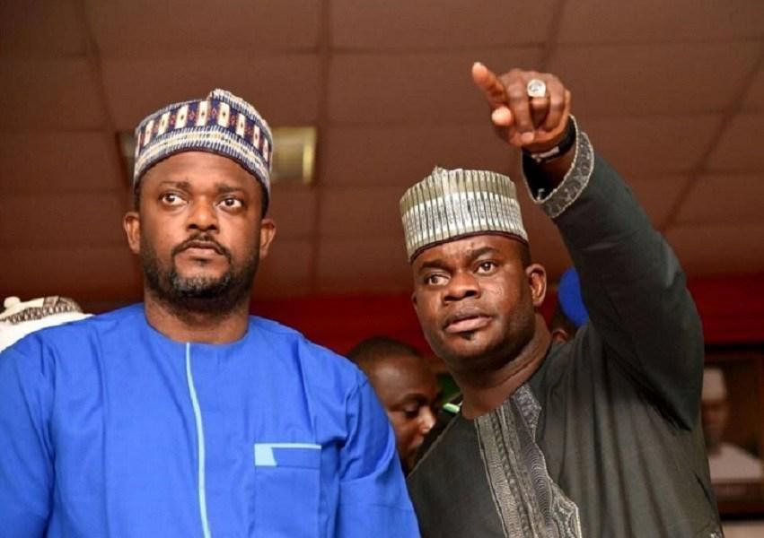 Kogi's Governor Yahaya Bello (right) with his deputy governor, Edward Onoja [Western Point Nigeria]